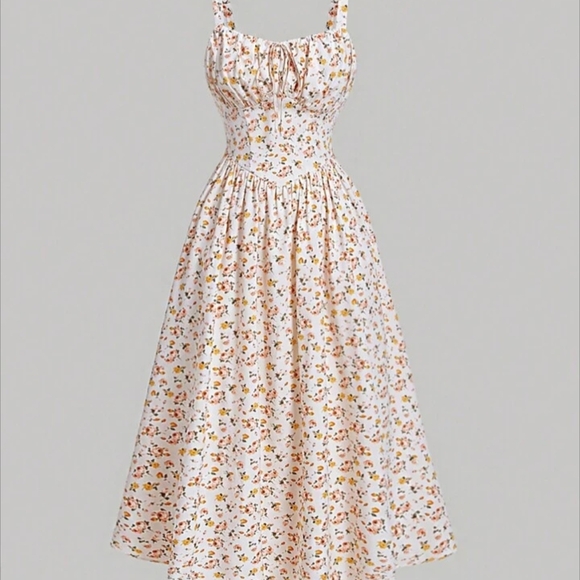 SHEIN Floral Patterned Midi Dress - Picture 1 of 7